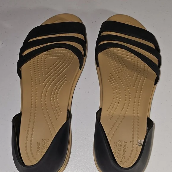 Croc Tulum Open Toe Sandals black Size 9 Comfy & Stylish - Picture 12 of 15